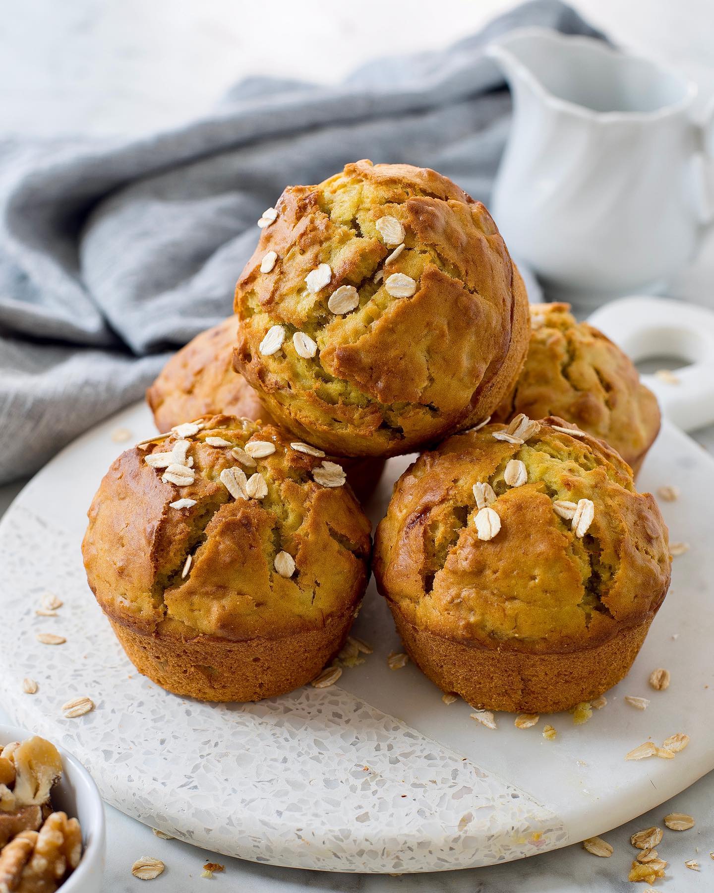 Healthy Oatmeal Banana Muffins