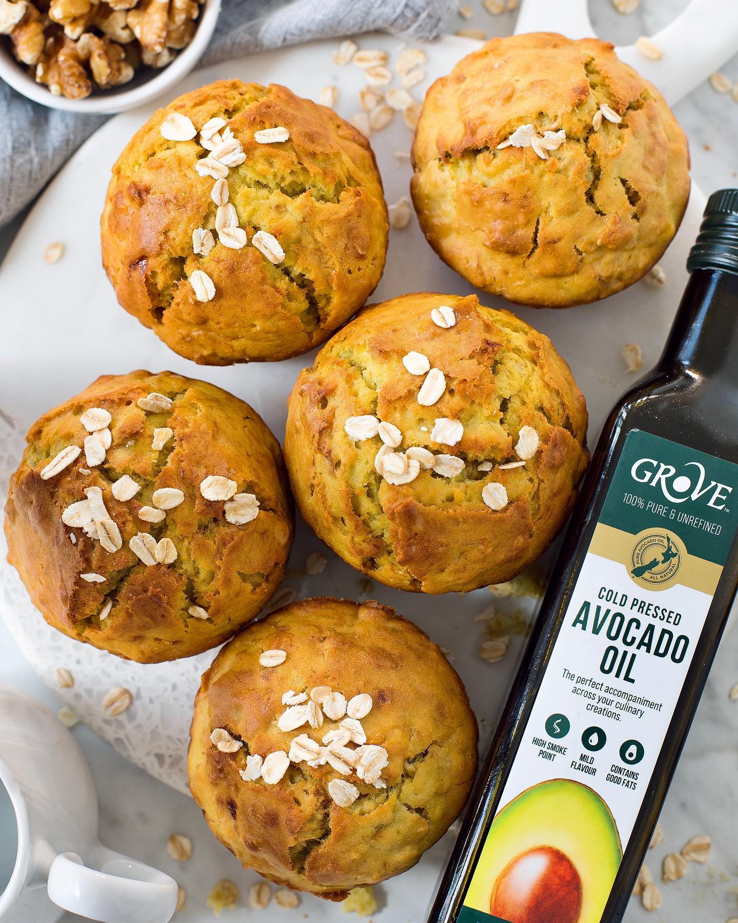 Healthy Oatmeal Banana Muffins