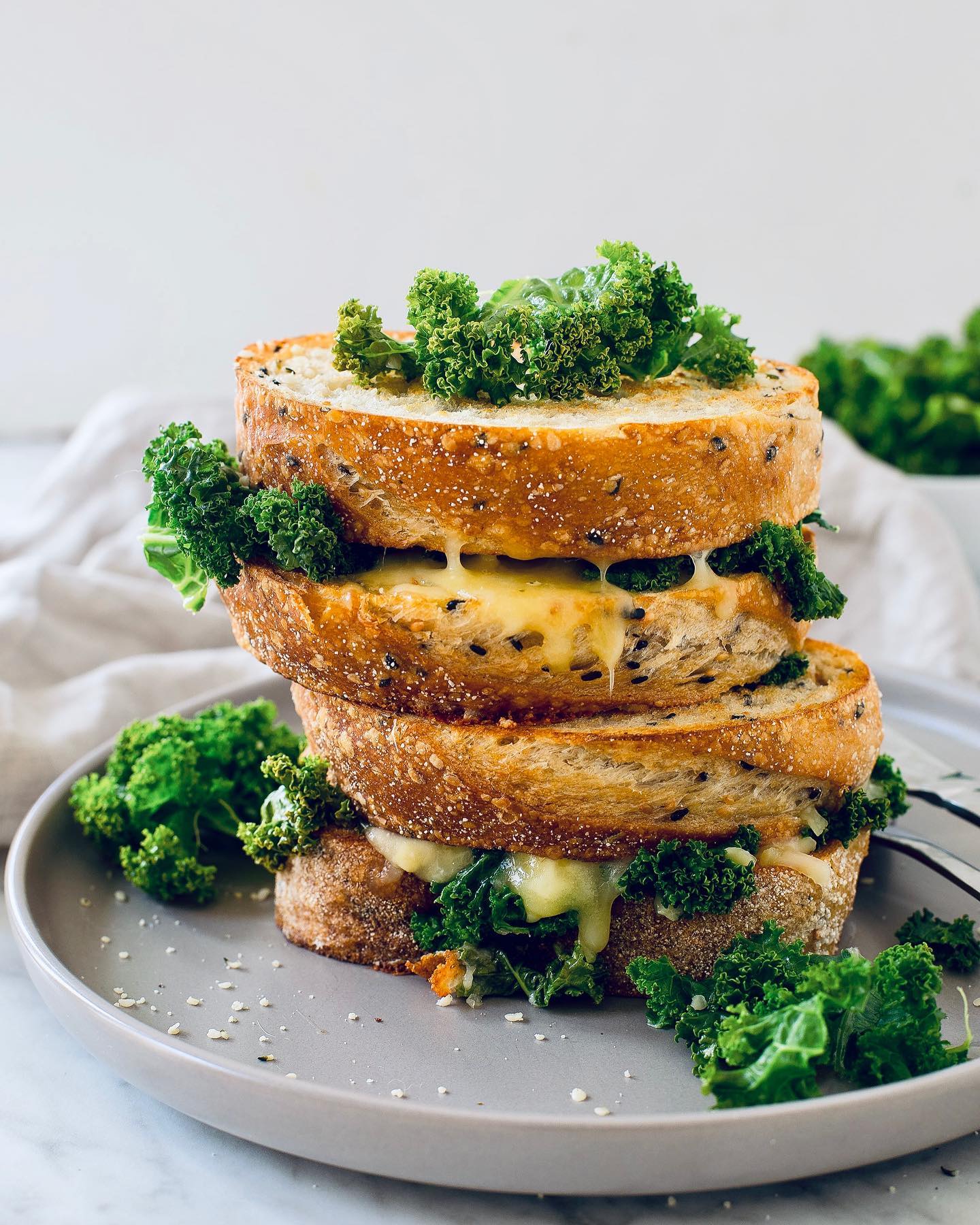 Sunday Lunch Grilled Cheese Kale Toasties