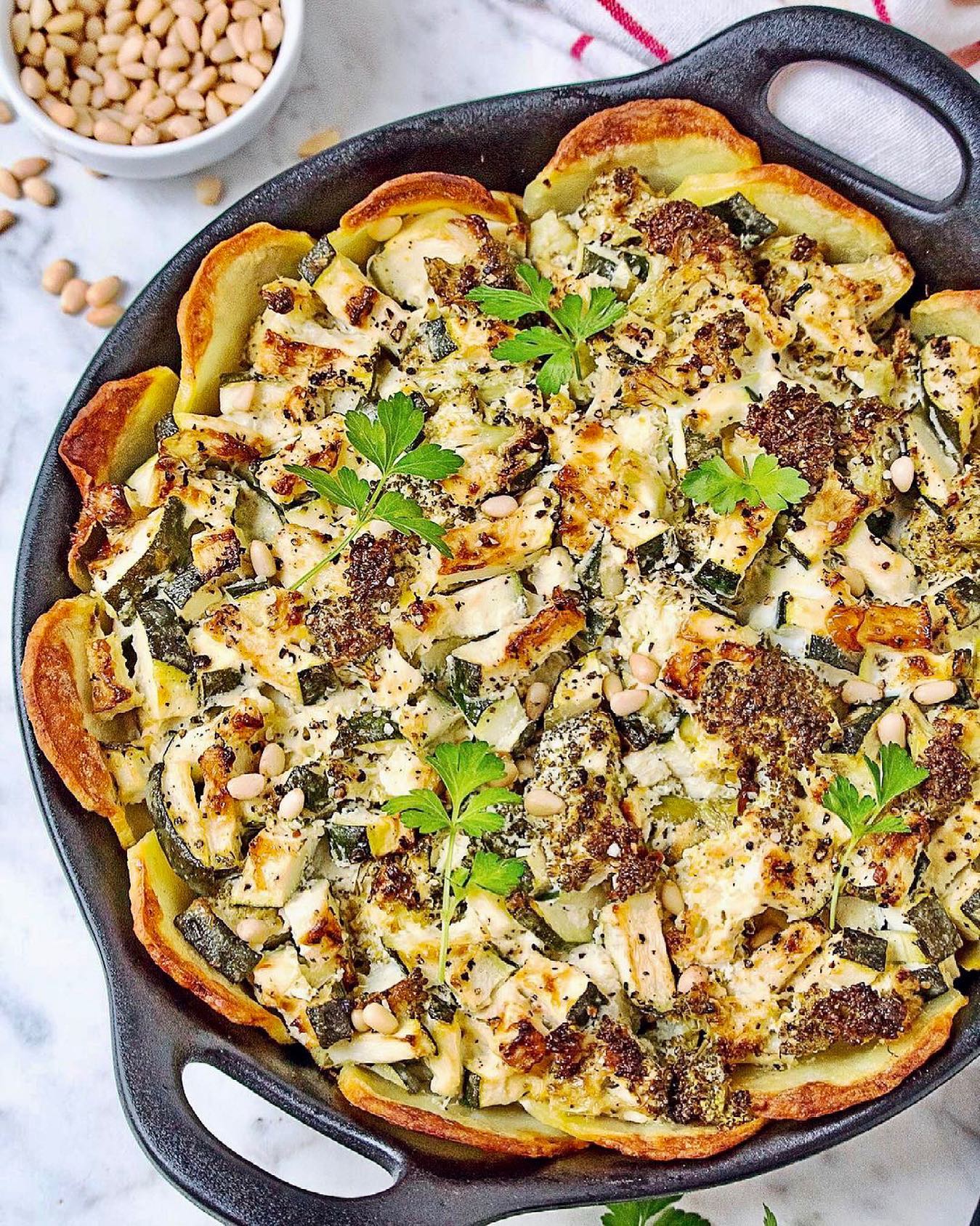 Scalloped Potato Crust Broccoli Pie