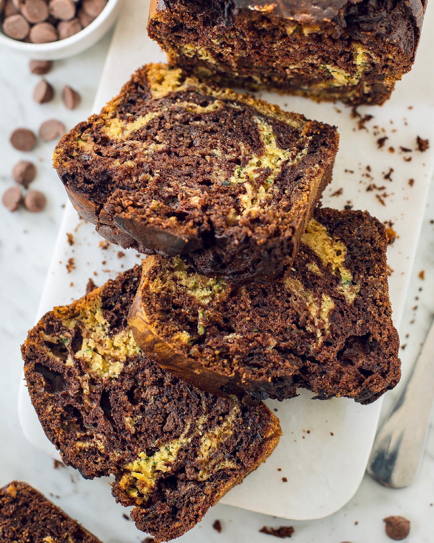 Chocolate Zucchini Marble Bread Recipe with Avocado Oil