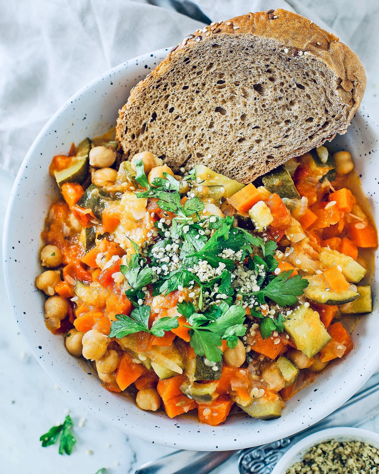 Instant Pot Chickpea Zucchini Stew