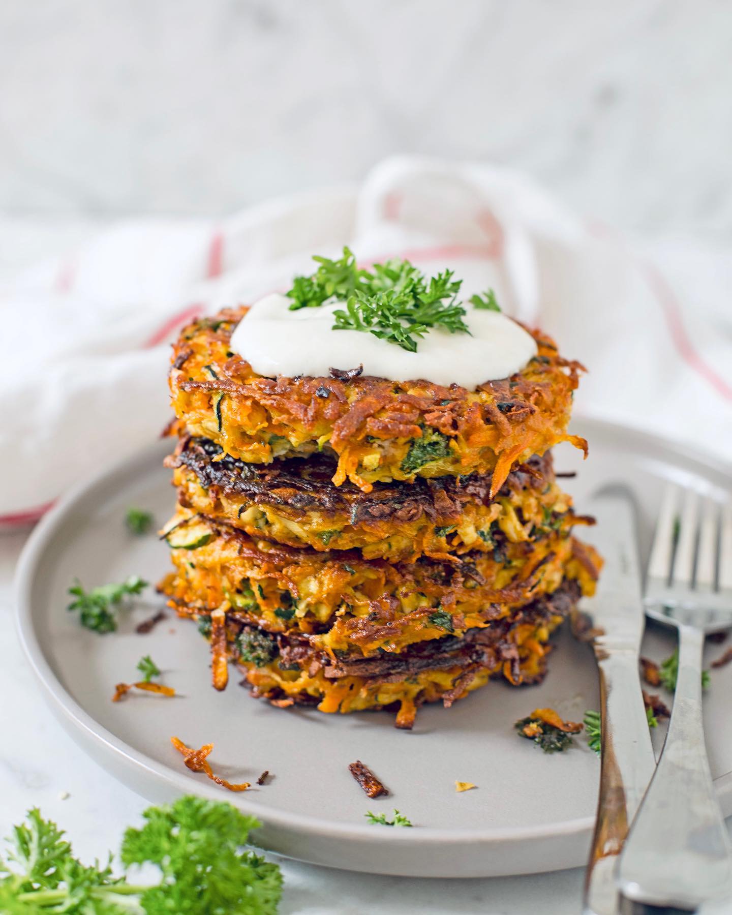 Crispy Sweet Potato Breakfast Fritters