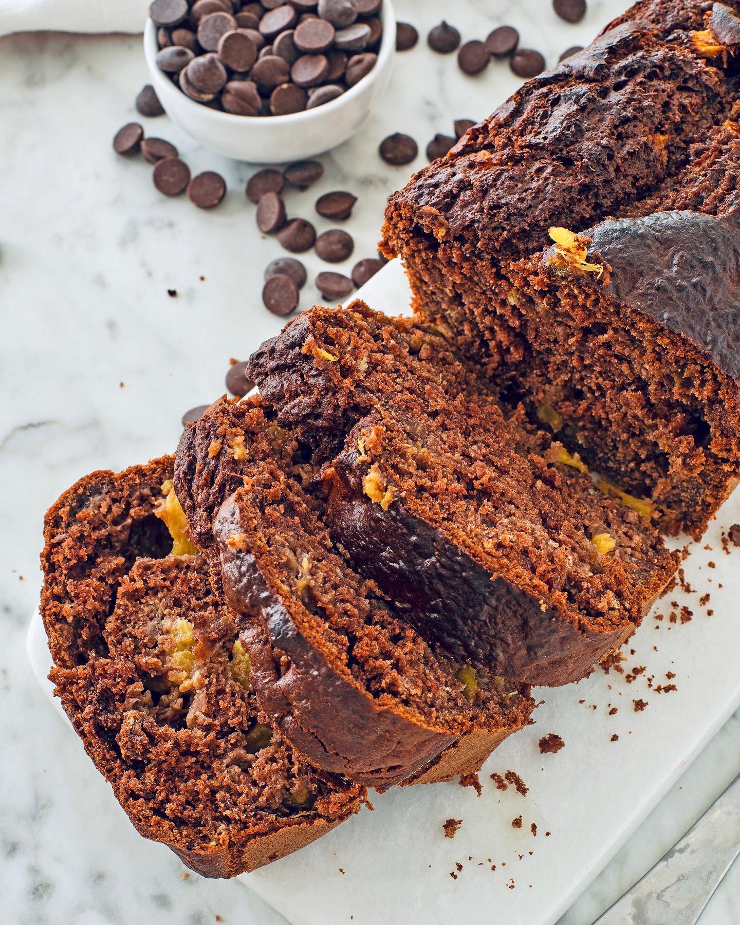 Chocolate Banana Bread with Pineapple