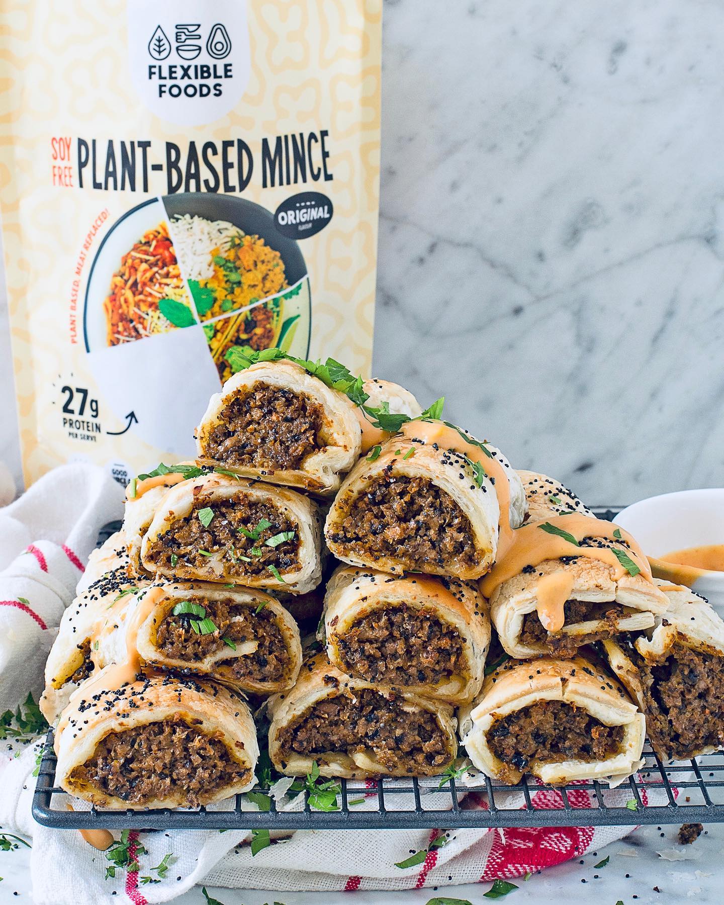 Vegan Mushroom and Plant-Based Mince Sausage Rolls