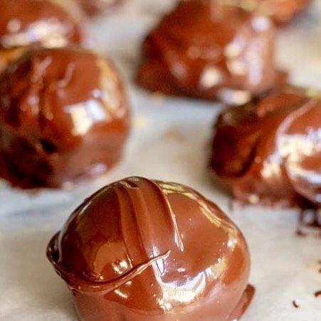 Dark Chocolate Salted Peanut Butter Balls
