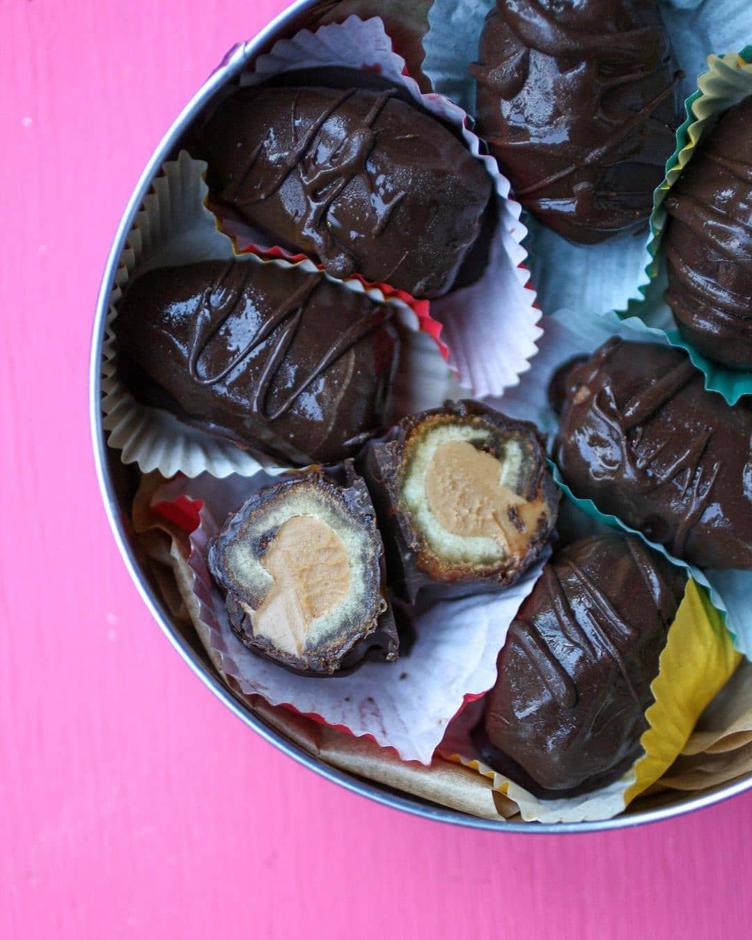 Chocolate-Dipped Nut Butter Stuffed Dates