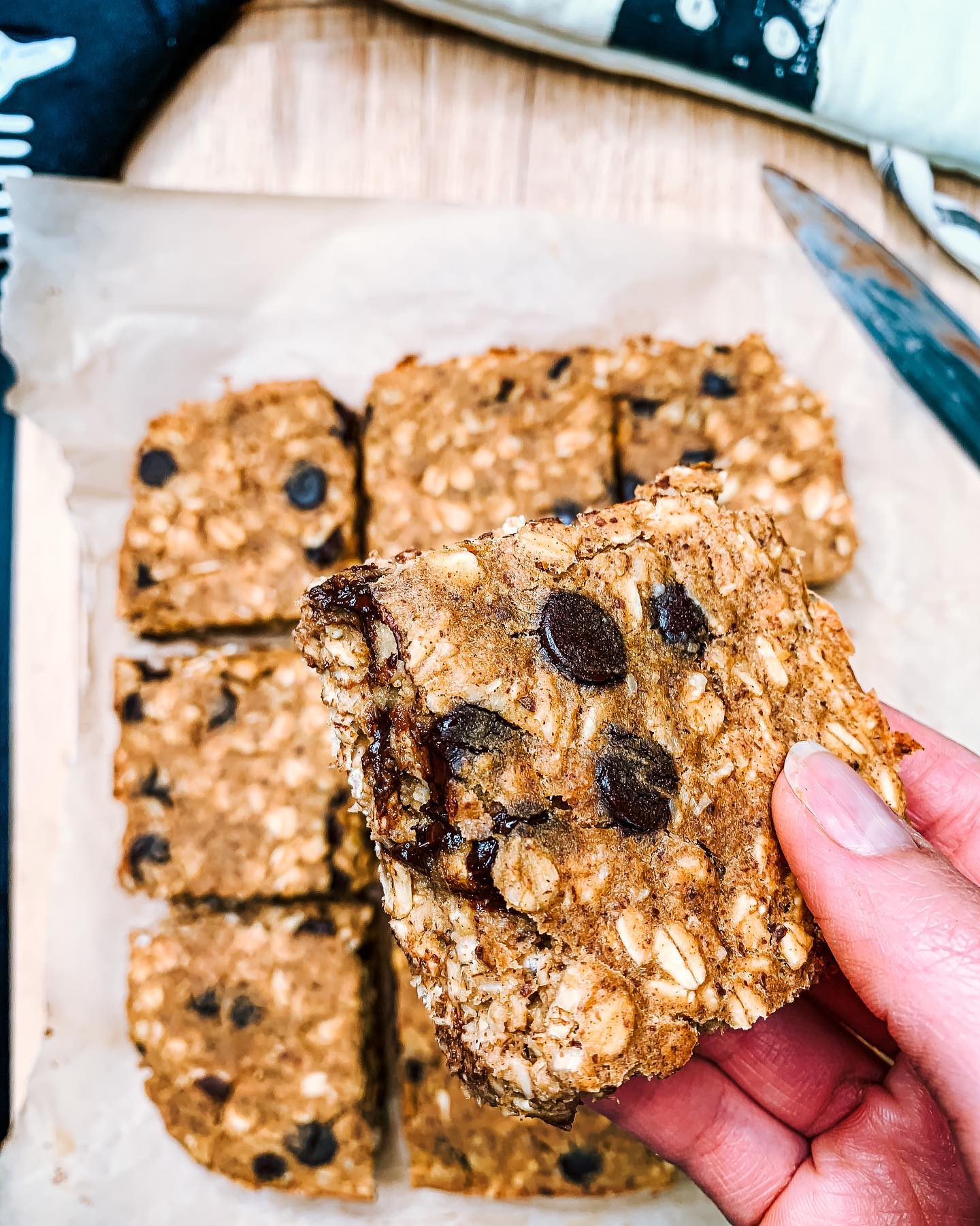 Protein Banana & Chocolate Chip Oat Bars