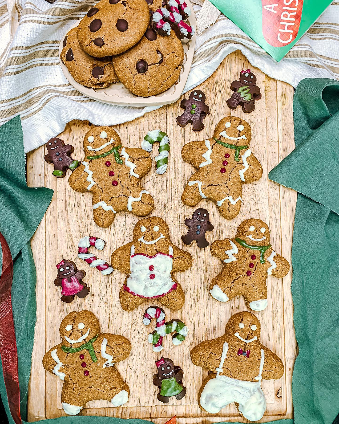 Festive Gingerbread Cookies with Vegan Icing