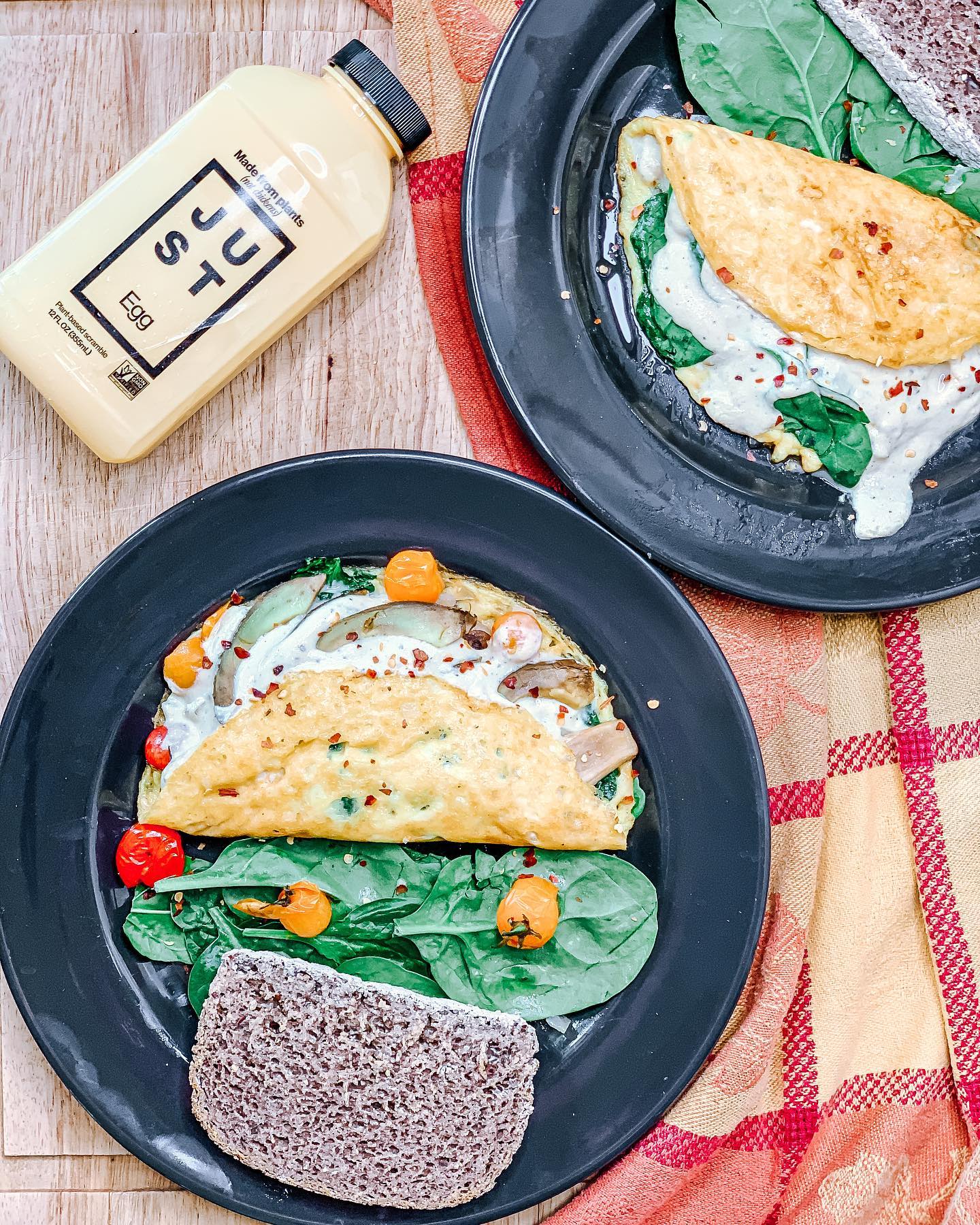 Vegan Breakfast Omelet with Creamy Tofu Cheese