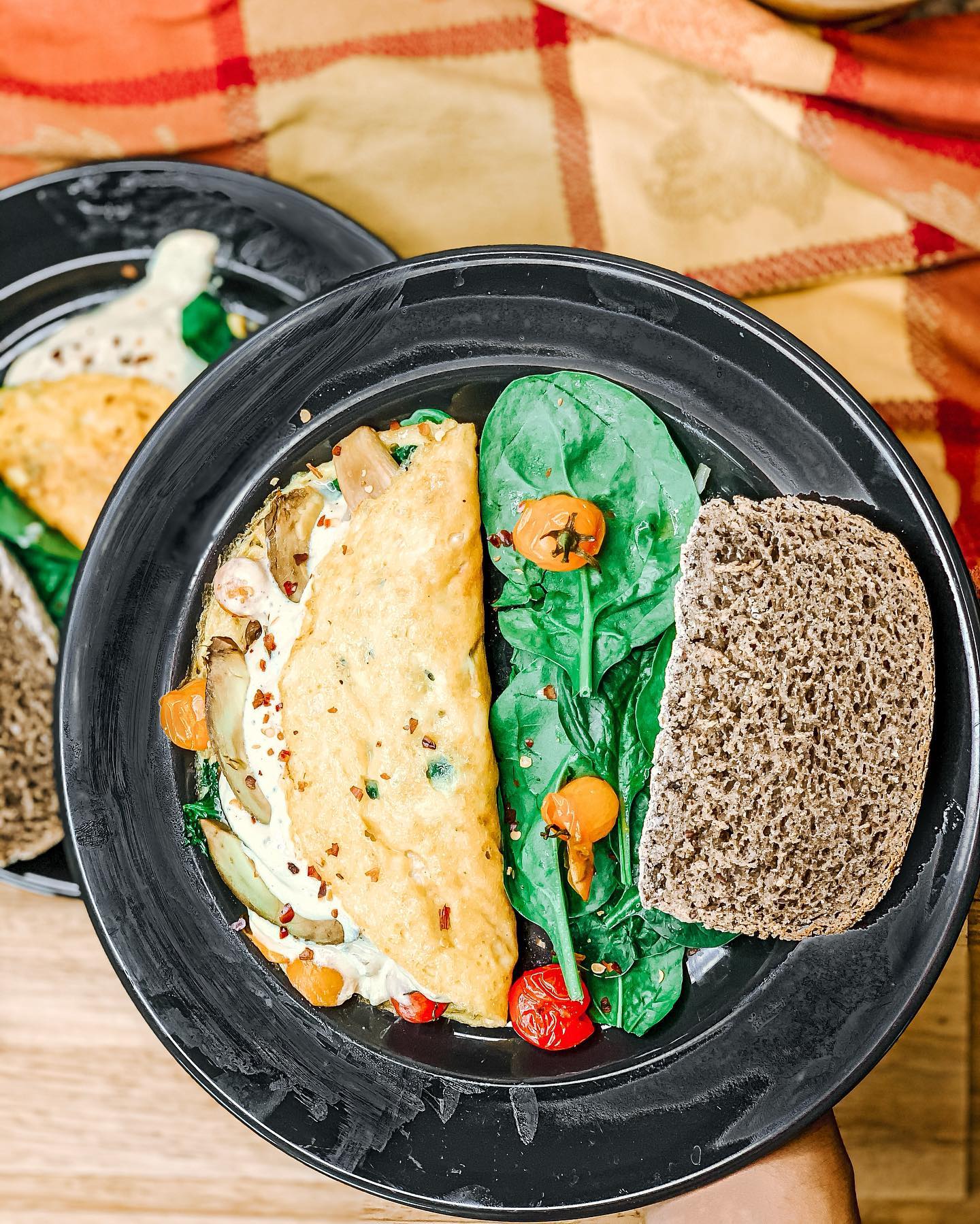 Vegan Breakfast Omelet with Creamy Tofu Cheese