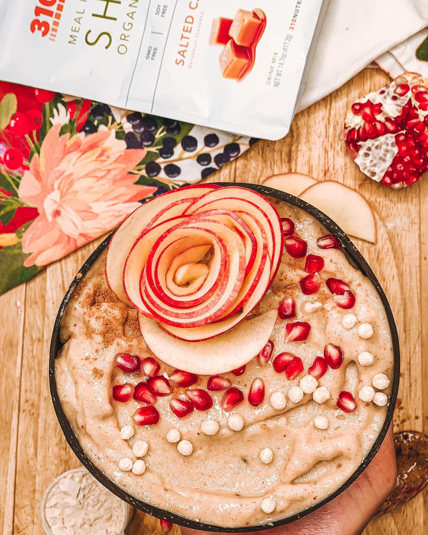 Apple and Salted Caramel Smoothie Bowl