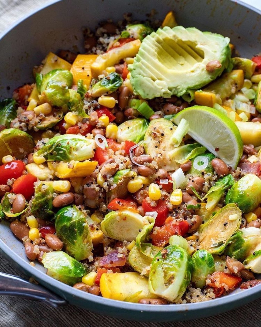 Easy Quinoa and Pinto Bean Skillet