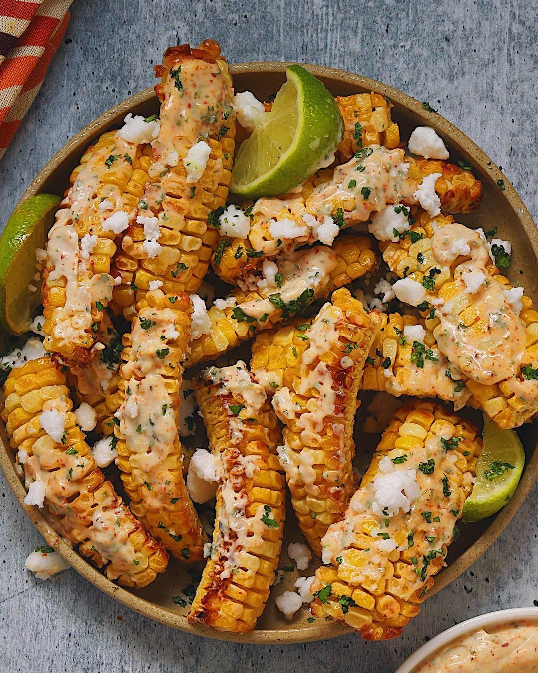 Air-Fried Vegan Mexican Street Corn Ribs