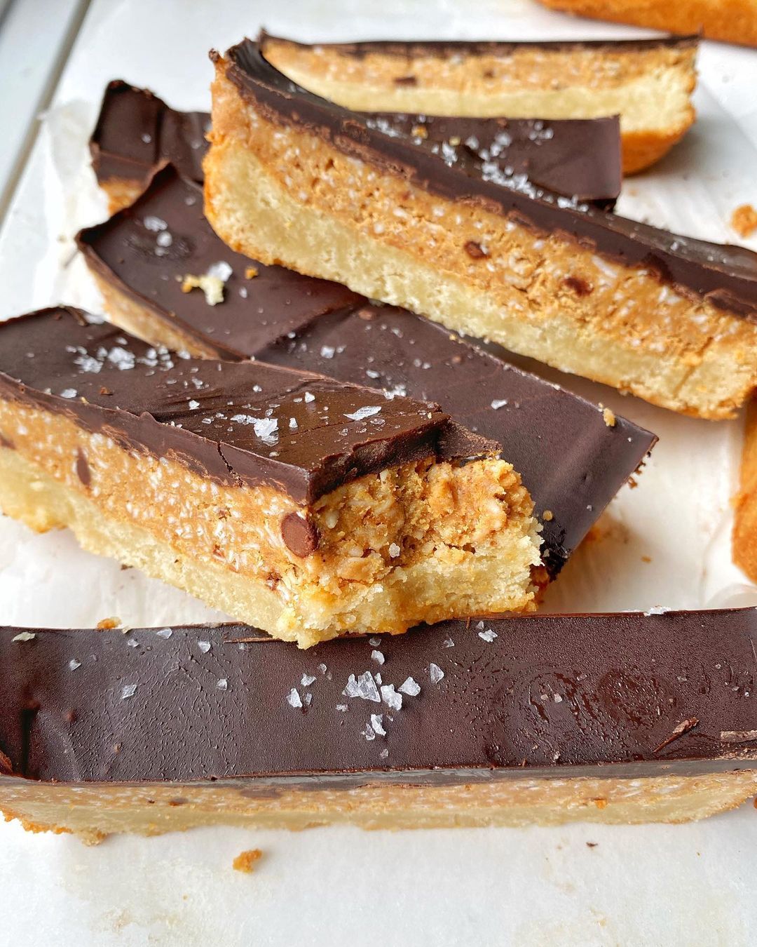 Chocolate Peanut Butter Coconut Shortbread Cookies