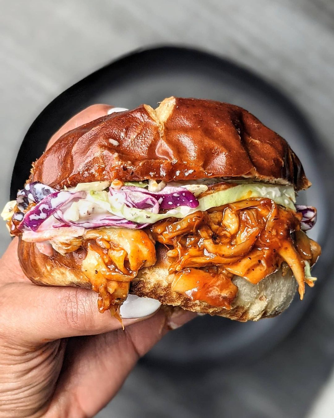 Mushroom Pulled Pork Sandwich