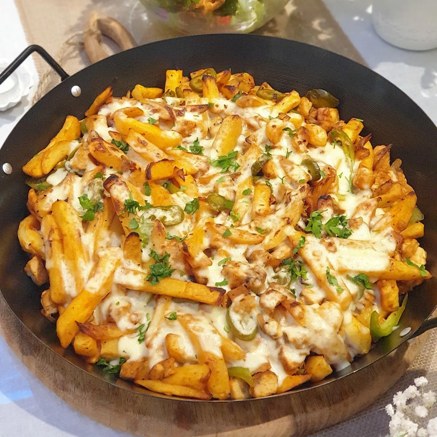 Pan-Fried Loaded Chicken and Chips