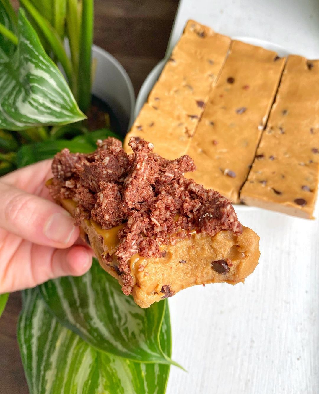 Homemade Protein Bars with Emmy's Organics Topping