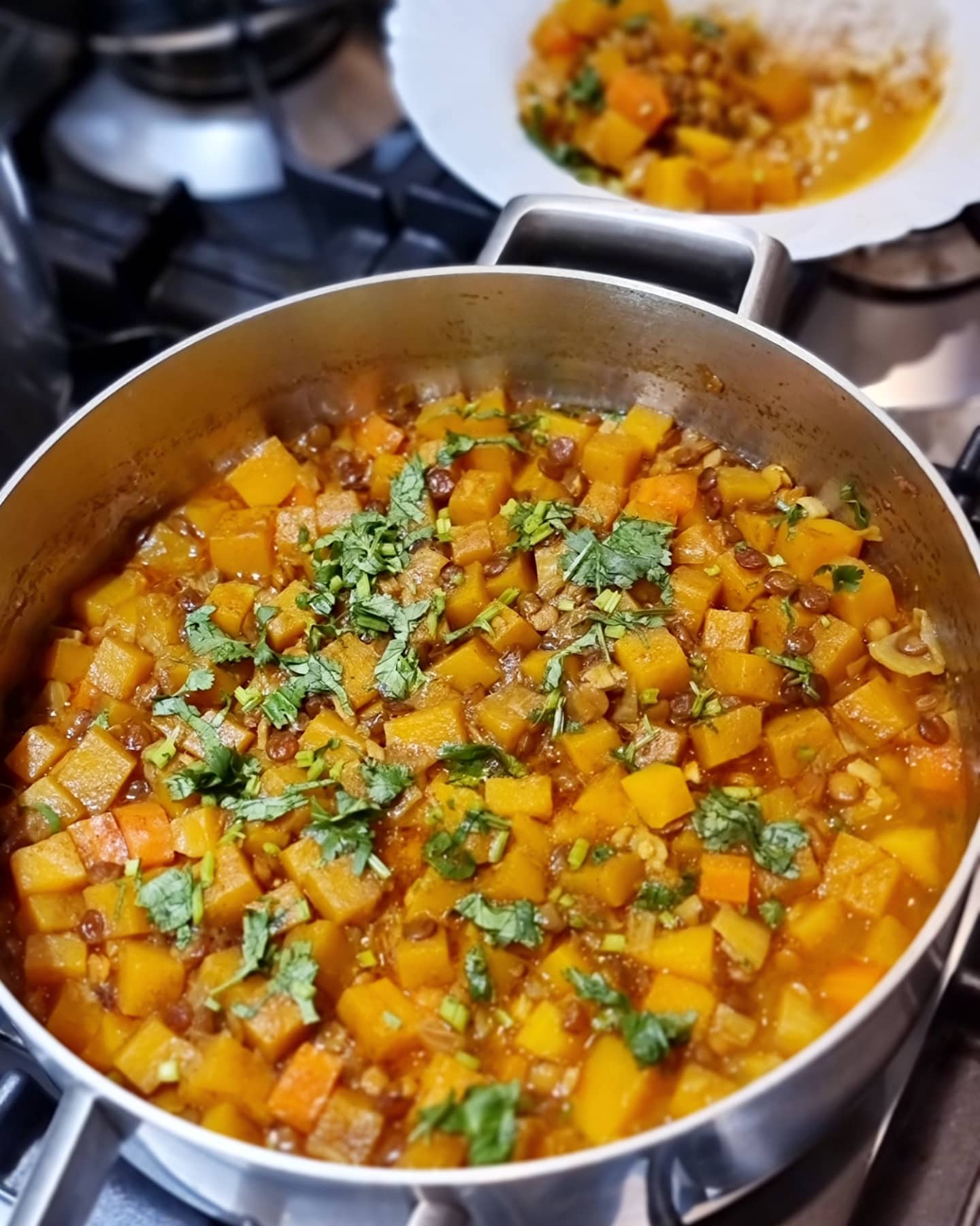 Butternut Squash & Green Lentil Curry