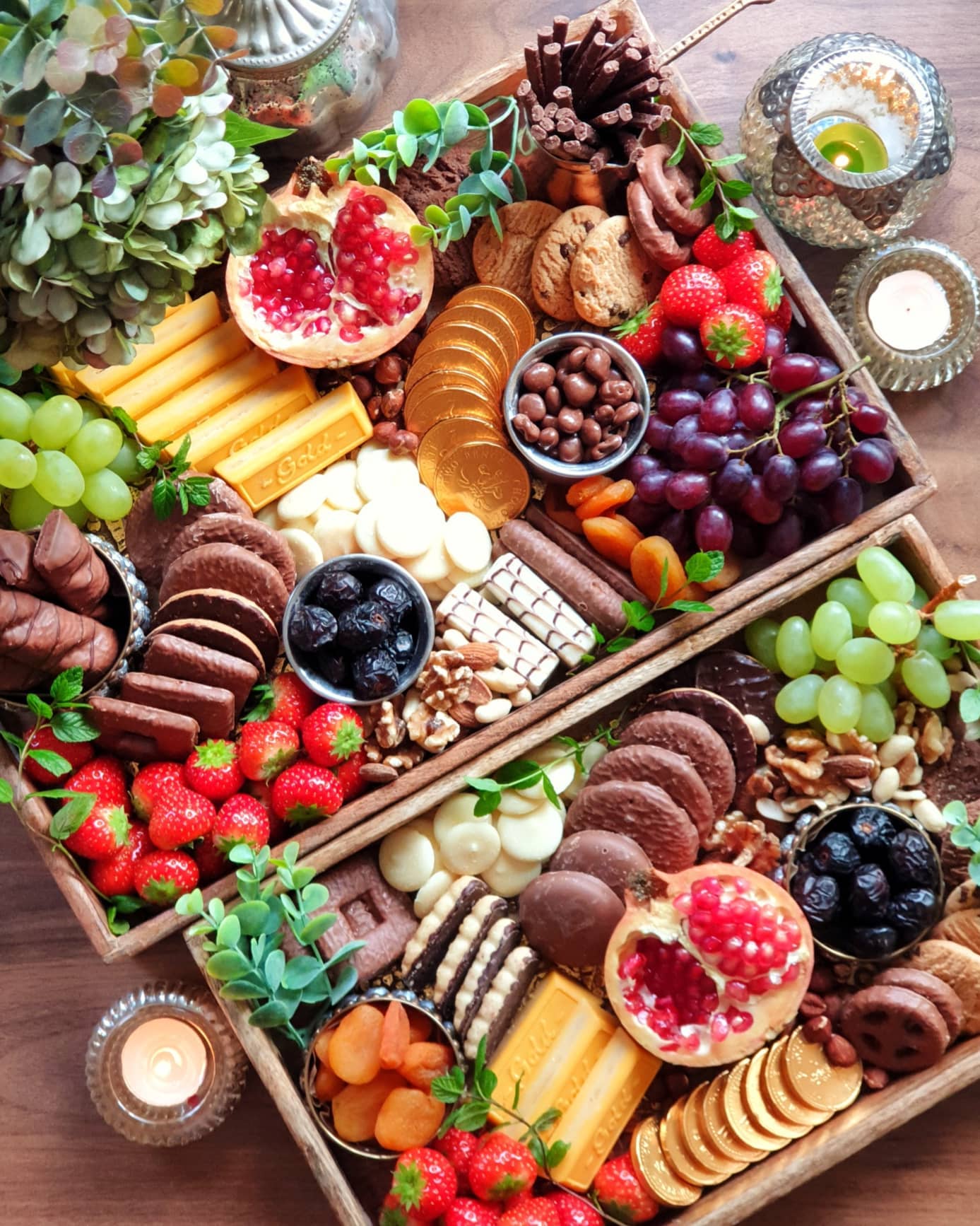 Easy No-Bake Chocolate Fruit Board