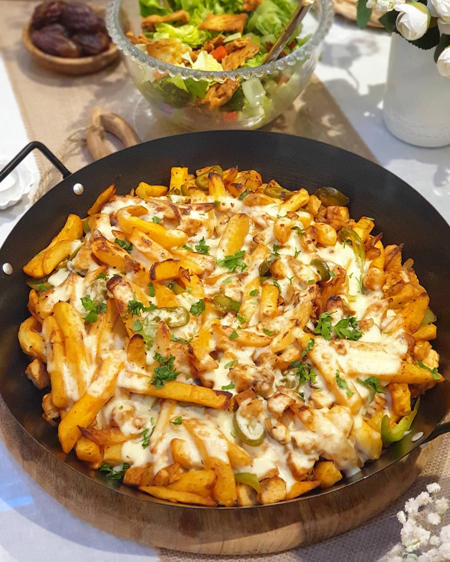 Pan Fried Loaded Chicken and Chips