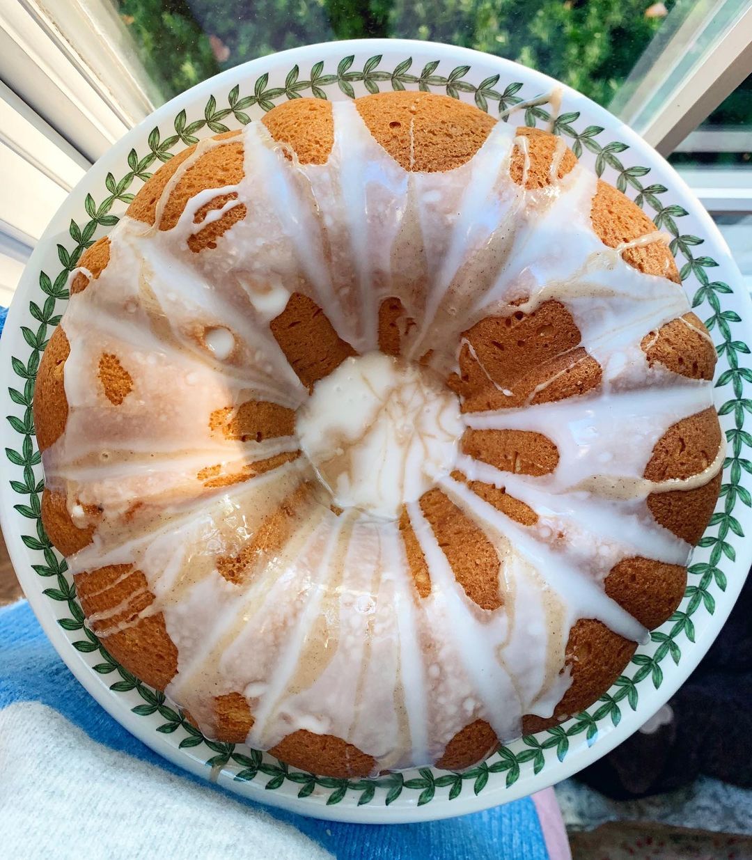 Brown Sugar Pound Cake with Maple Glaze