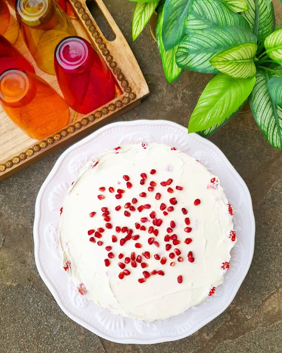 Strawberry & Pomegranate Cheesecake for Ramadan