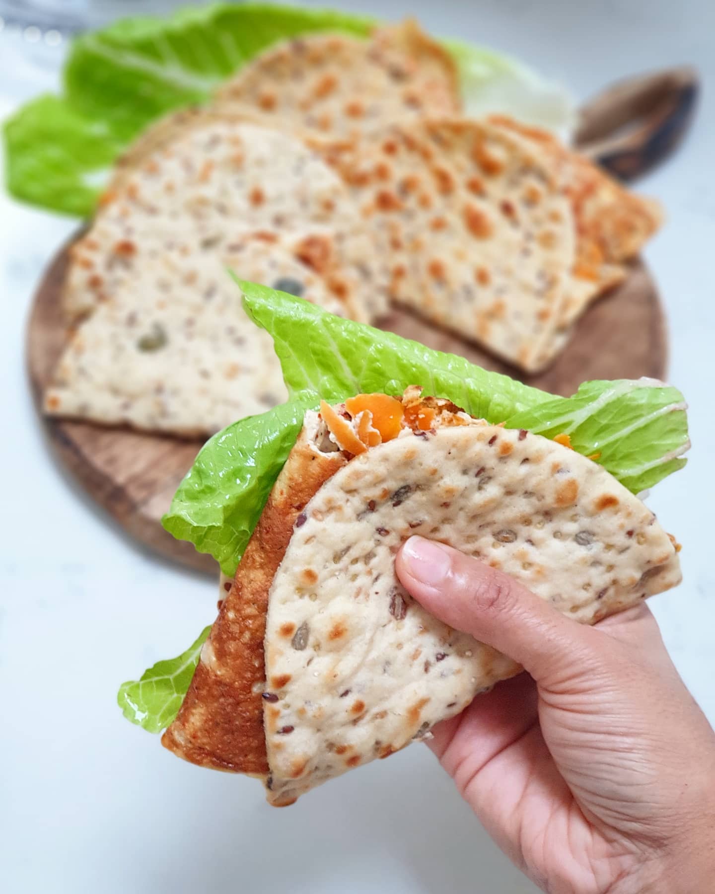Carrot and Cheese Omelette Folded Flatbreads