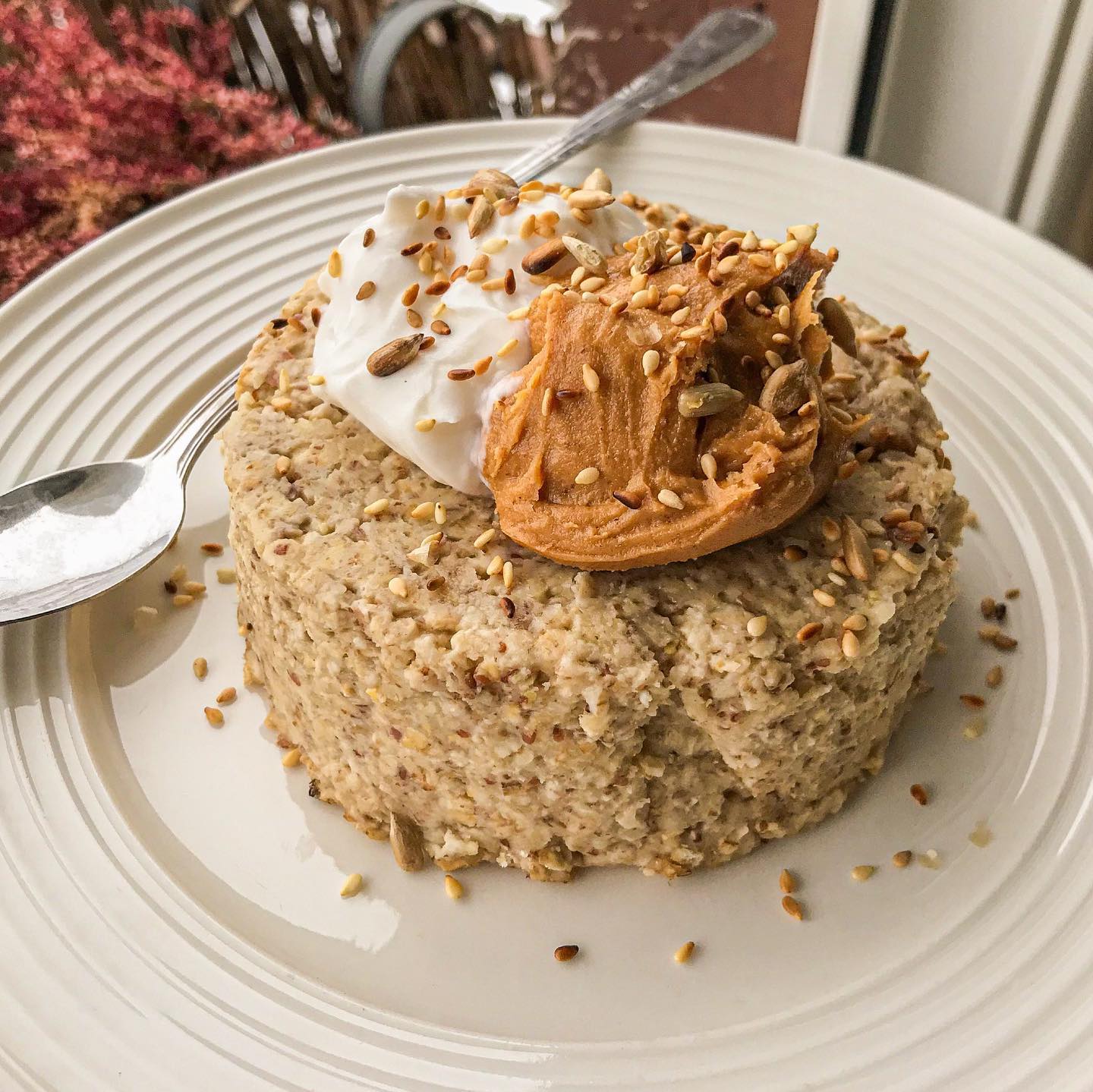 Salted Caramel Overnight Oatmeal Cake