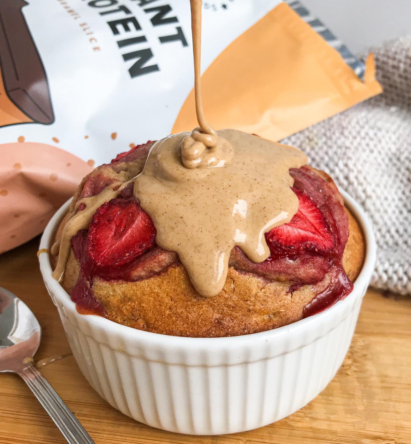 Salted Caramel Strawberry Breakfast Cake
