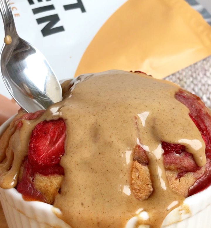 Salted Caramel Strawberry Breakfast Cake