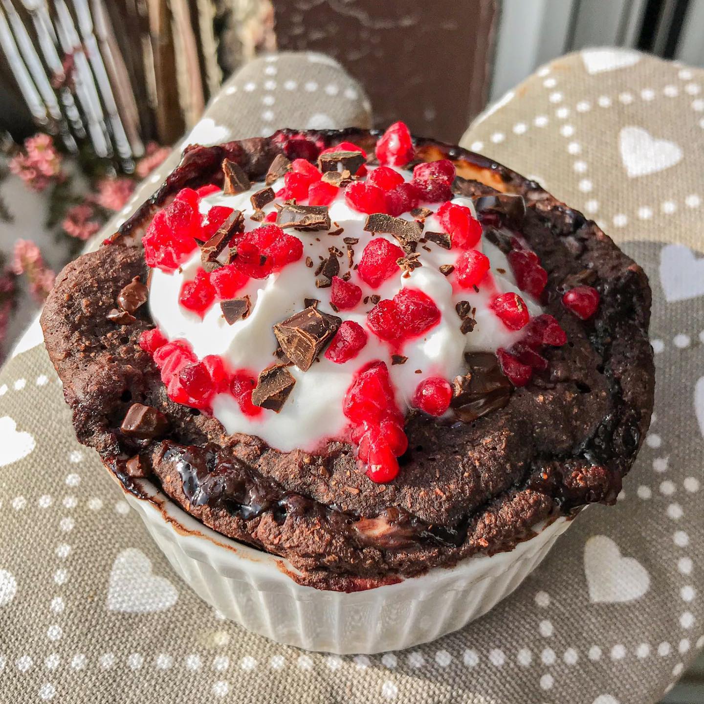 Raspberry Brownie in a Mug ❤️