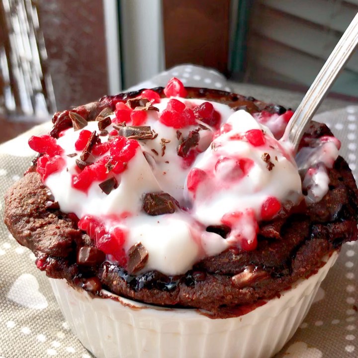 Raspberry Brownie in a Mug ❤️