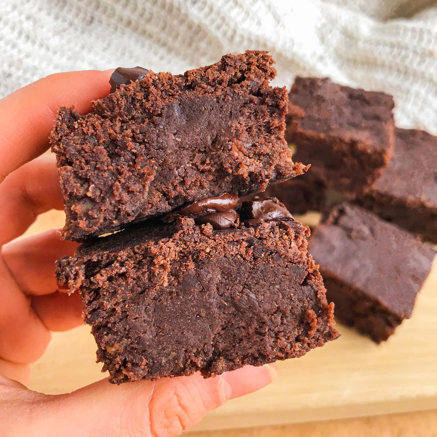 Vegan Nutella Chickpea Brownies