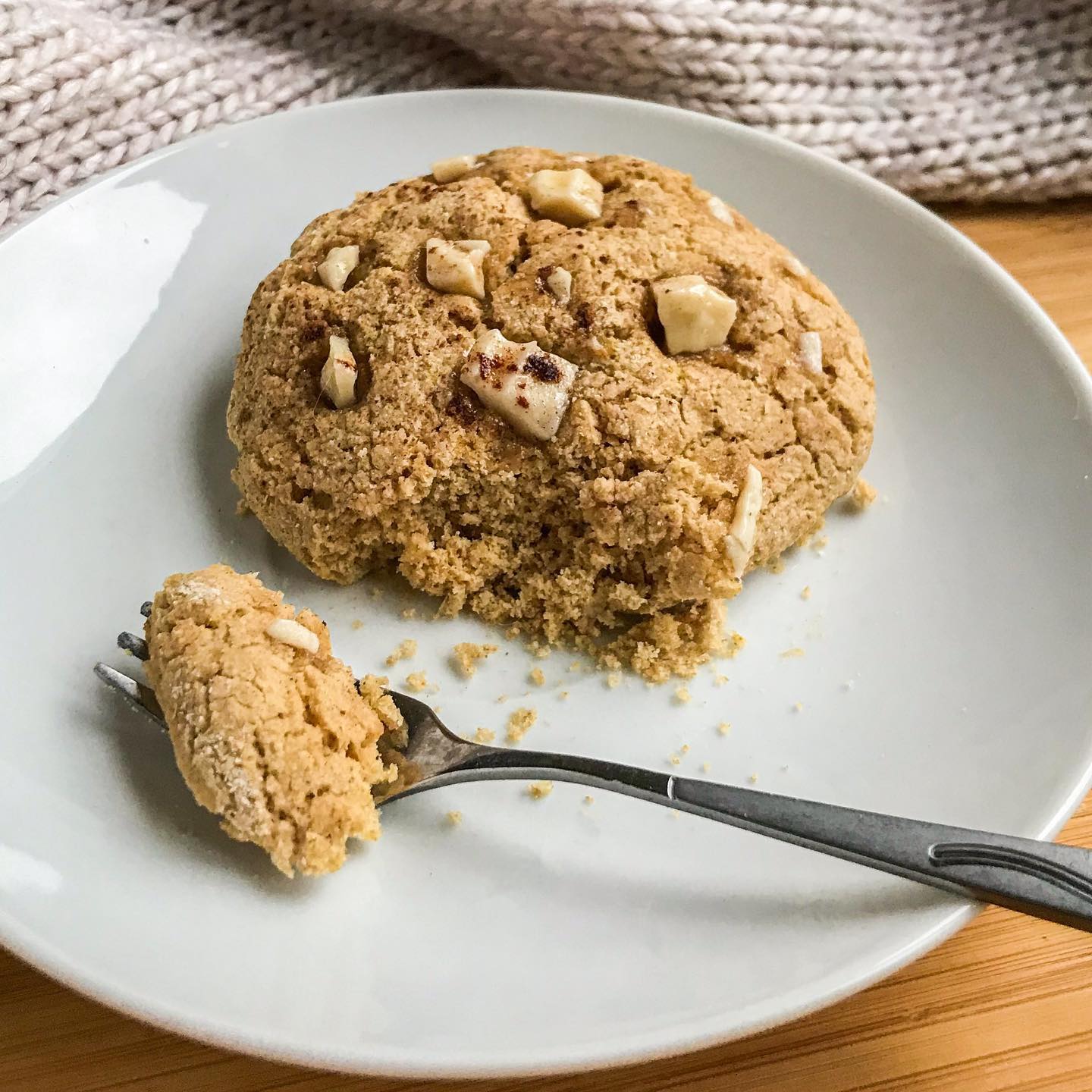 Microwave Peanut Butter Oat Cookie
