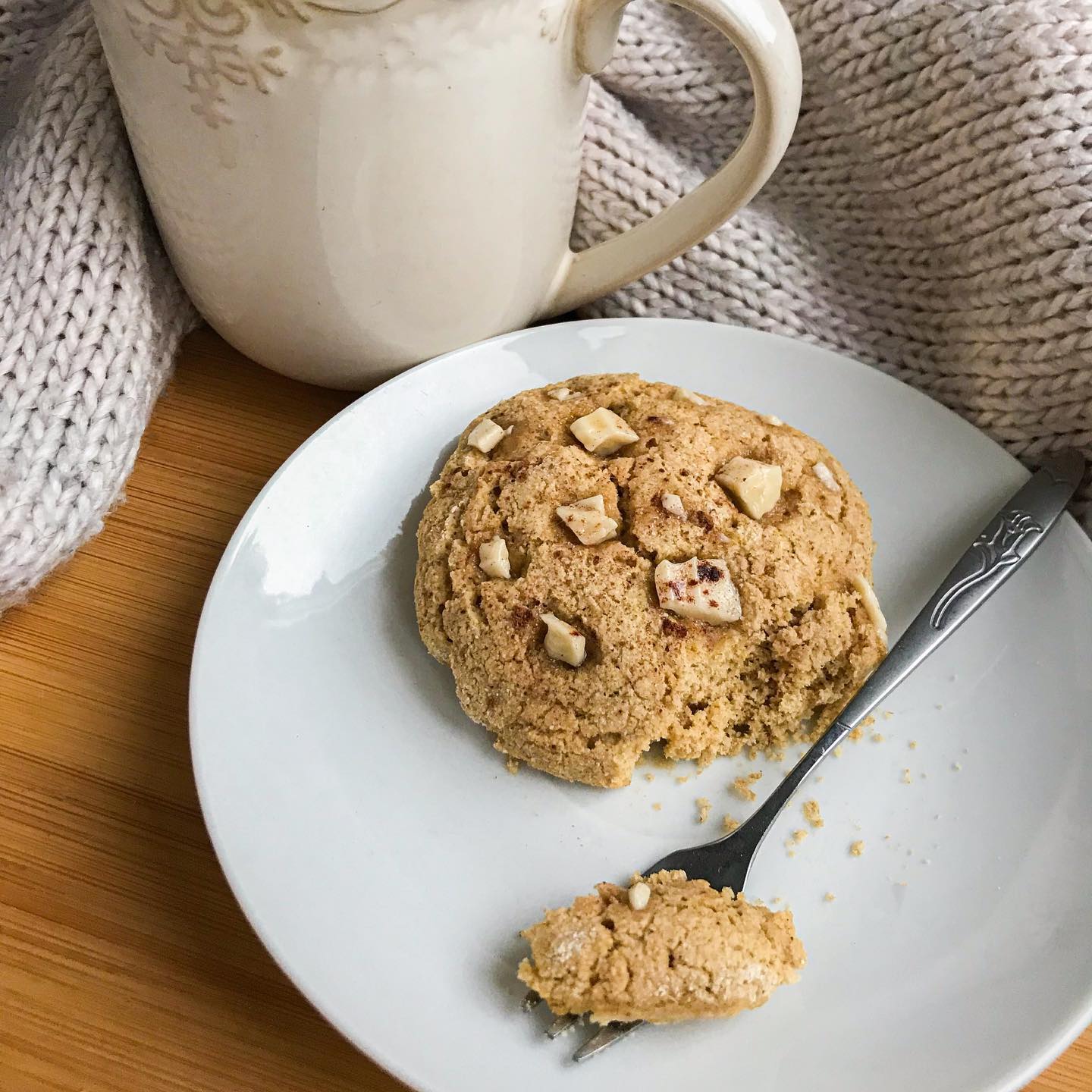 Microwave Peanut Butter Oat Cookie