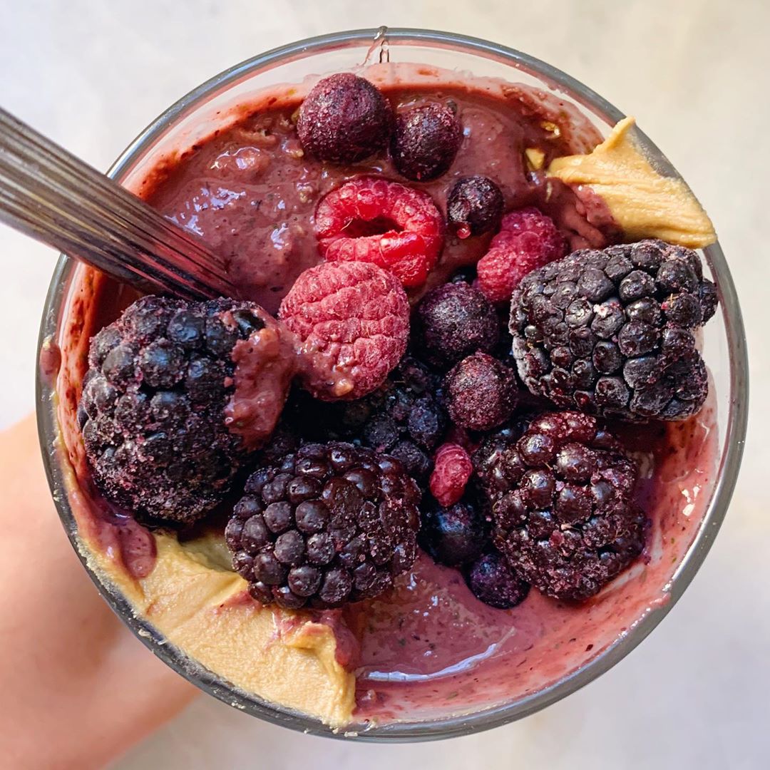 Berry Chocolate Smoothie with Fun Toppings