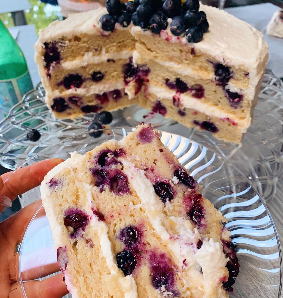Gluten-Free Blueberry Lemon Layer Cake