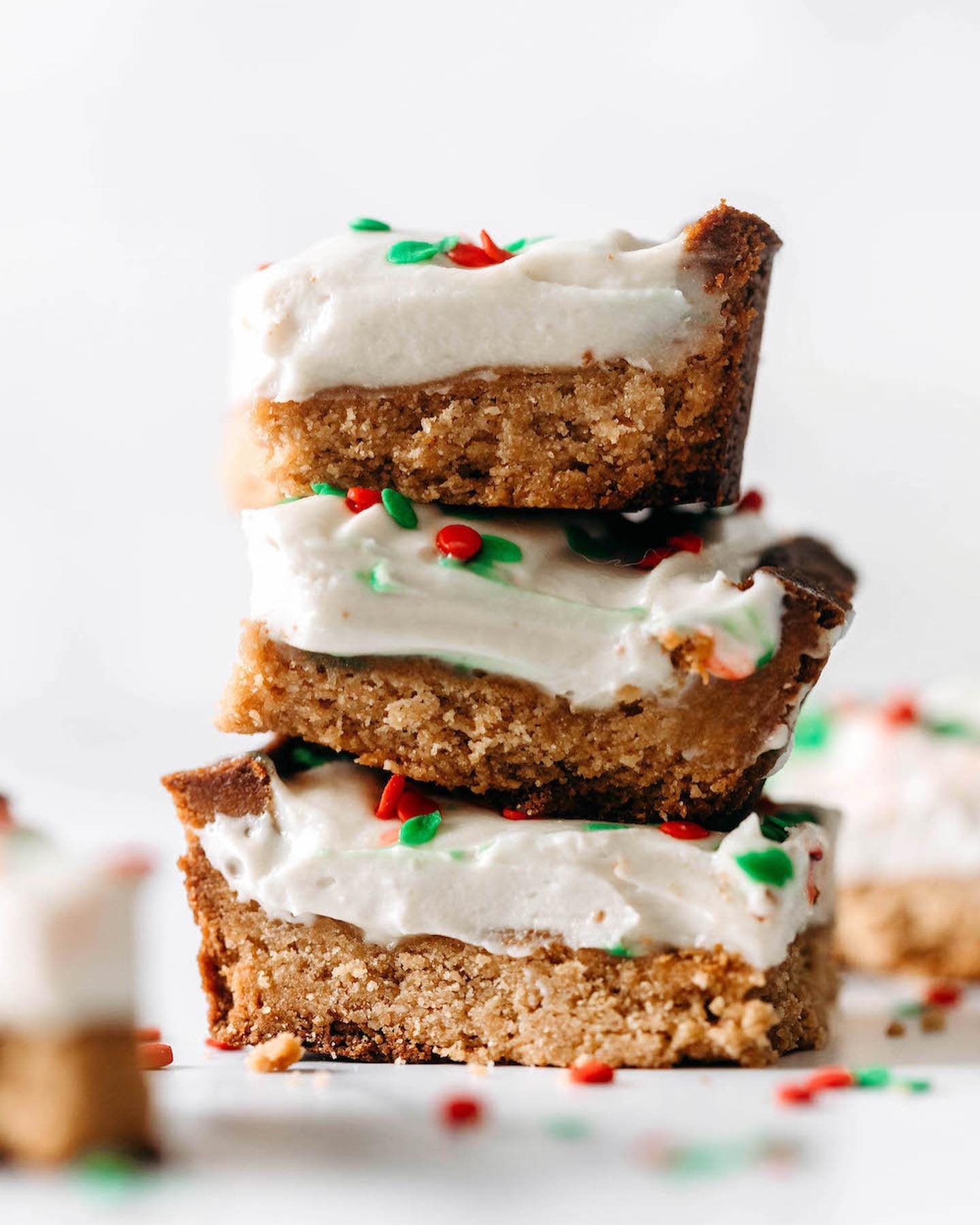 Dreamy Vanilla Layered Sugar Cookie Tart with Holiday Sprinkles