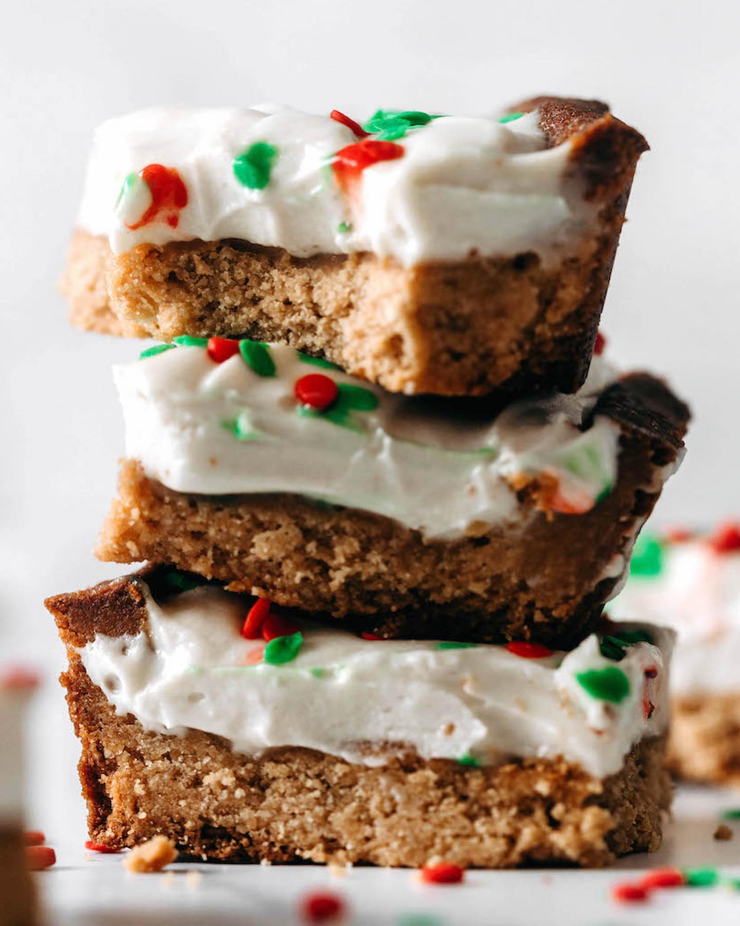 Dreamy Vanilla Layered Sugar Cookie Tart with Holiday Sprinkles