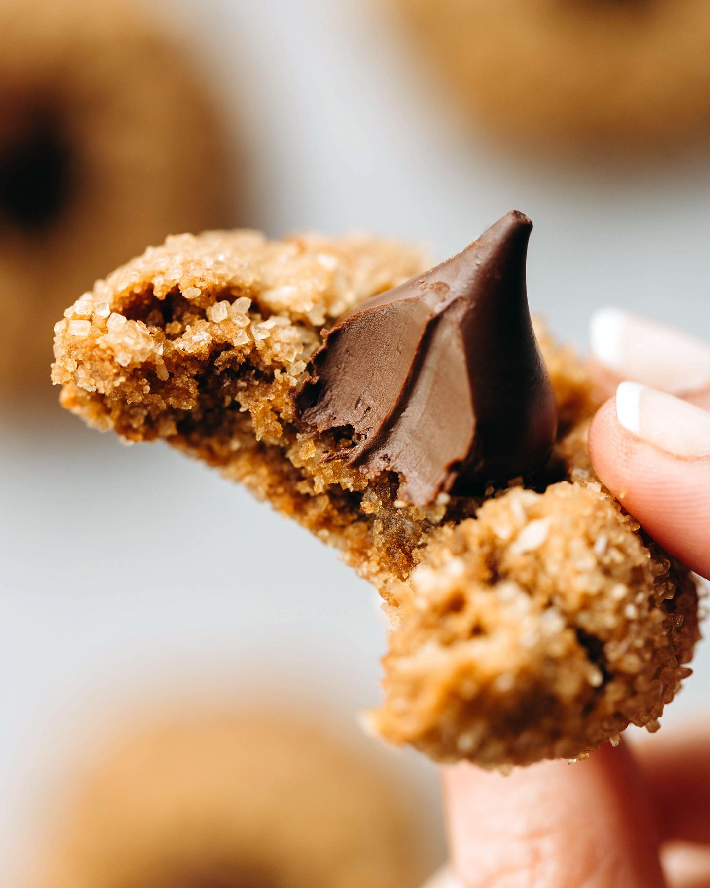 Vegan Gluten-Free Peanut Butter Blossom Cookies