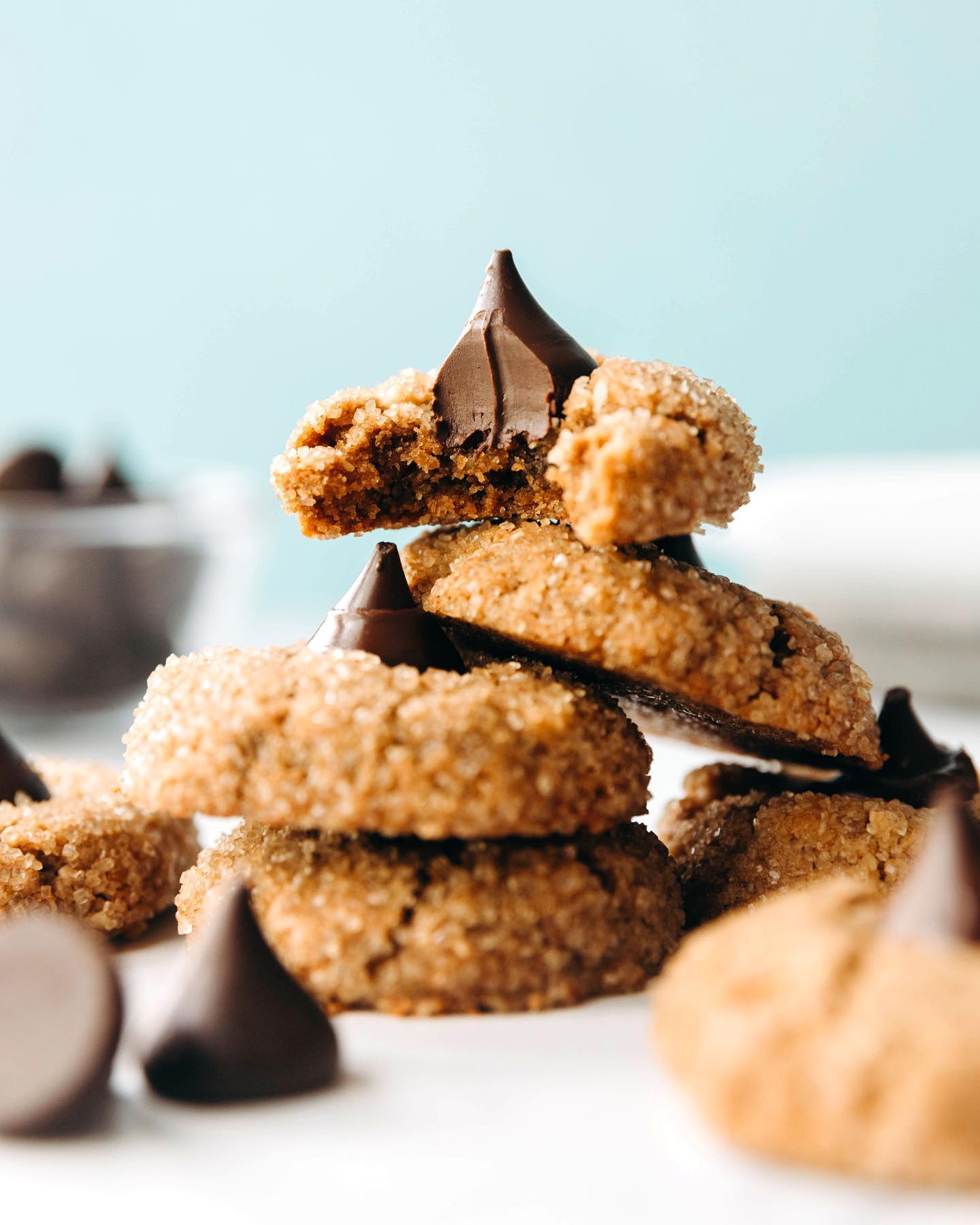 Peanut Butter Blossom Coconut Cookies