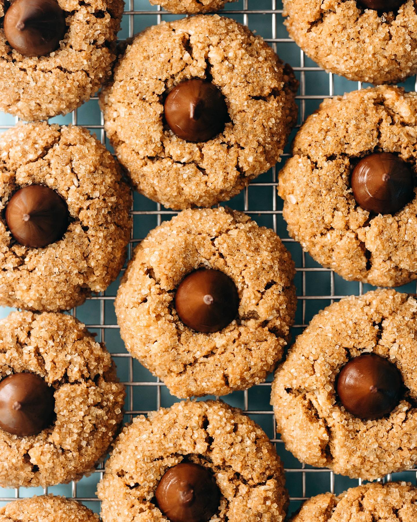 Peanut Butter Blossom Coconut Cookies