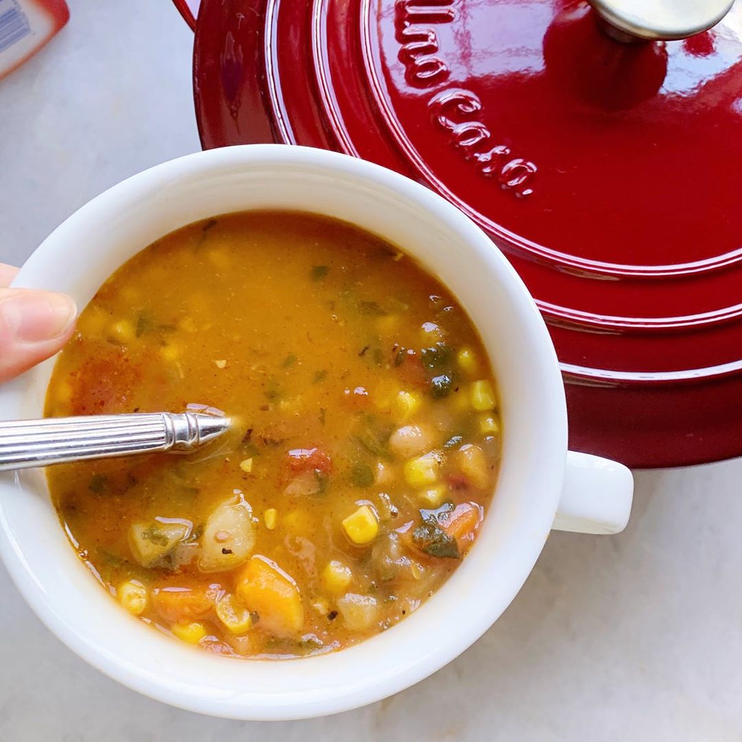 Hearty Vegetable Soup with Tomatoes and Beans