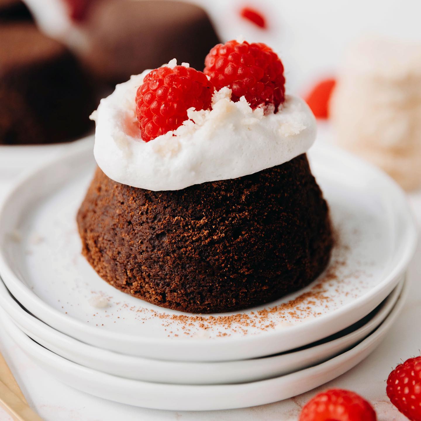 Vegan Gluten-Free Lava Cakes with Gooey Vanilla Coconut Center