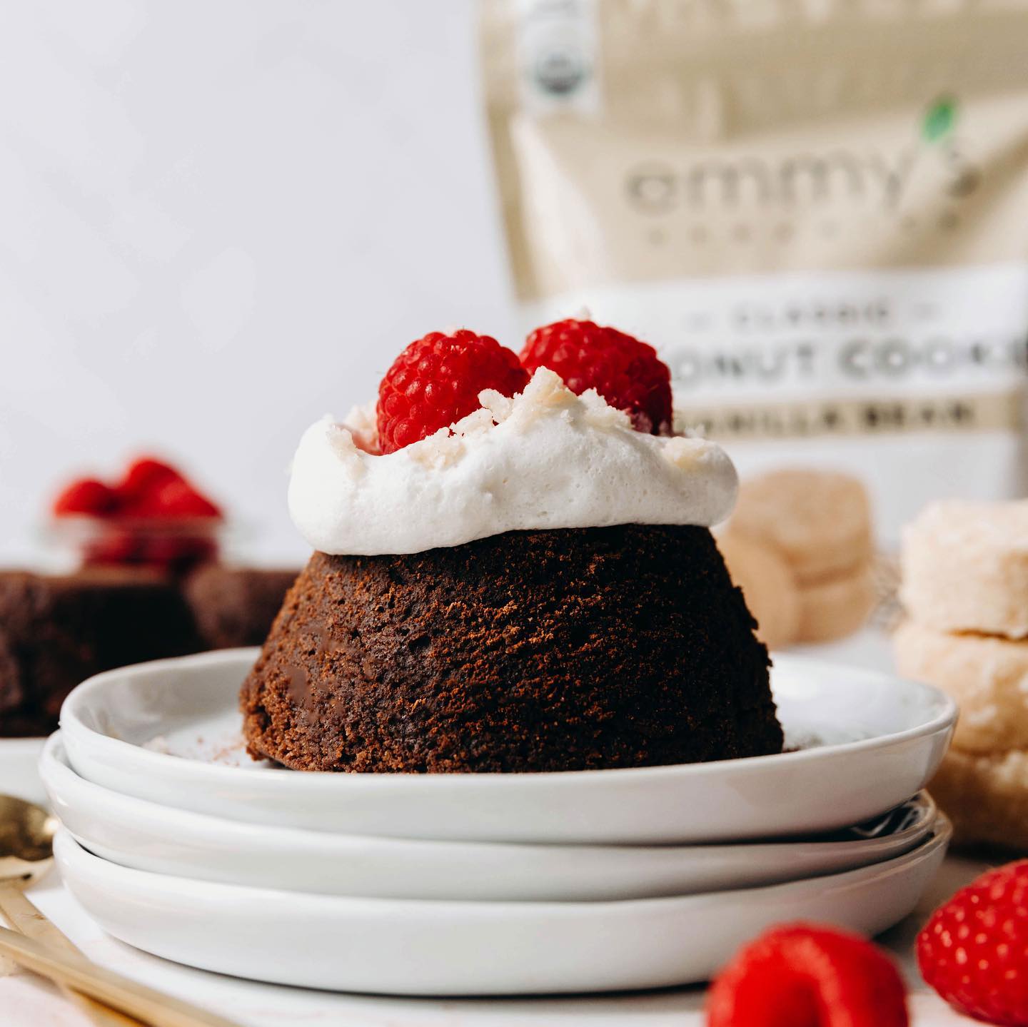 Vegan Gluten-Free Lava Cakes with Gooey Vanilla Coconut Center