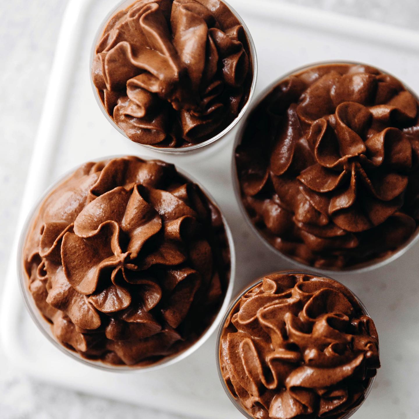 Creamy Dairy-Free Chocolate Mousse with Chocolate Chip Brownie Snap Crust