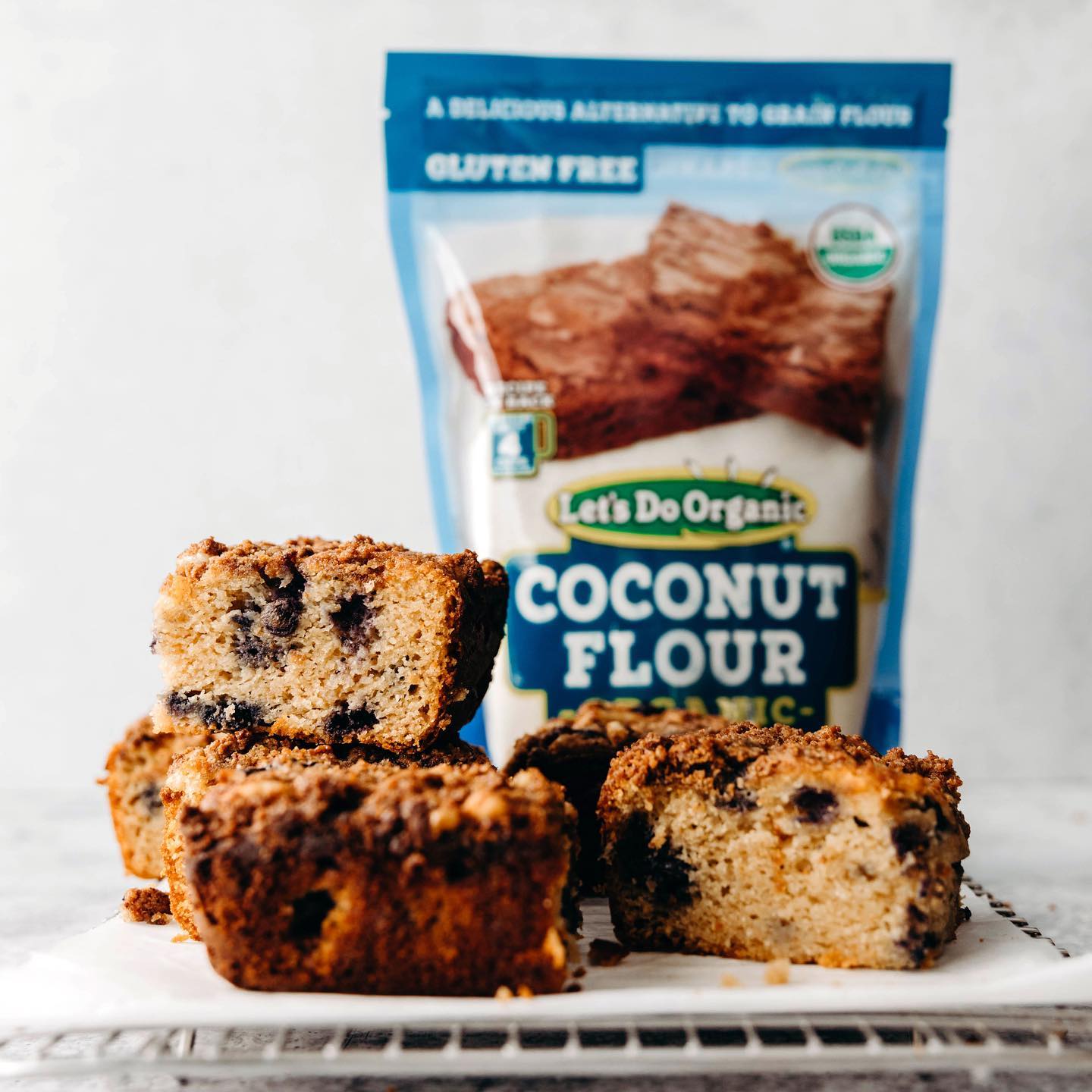 Vegan Blueberry Streusel Crumb Cake