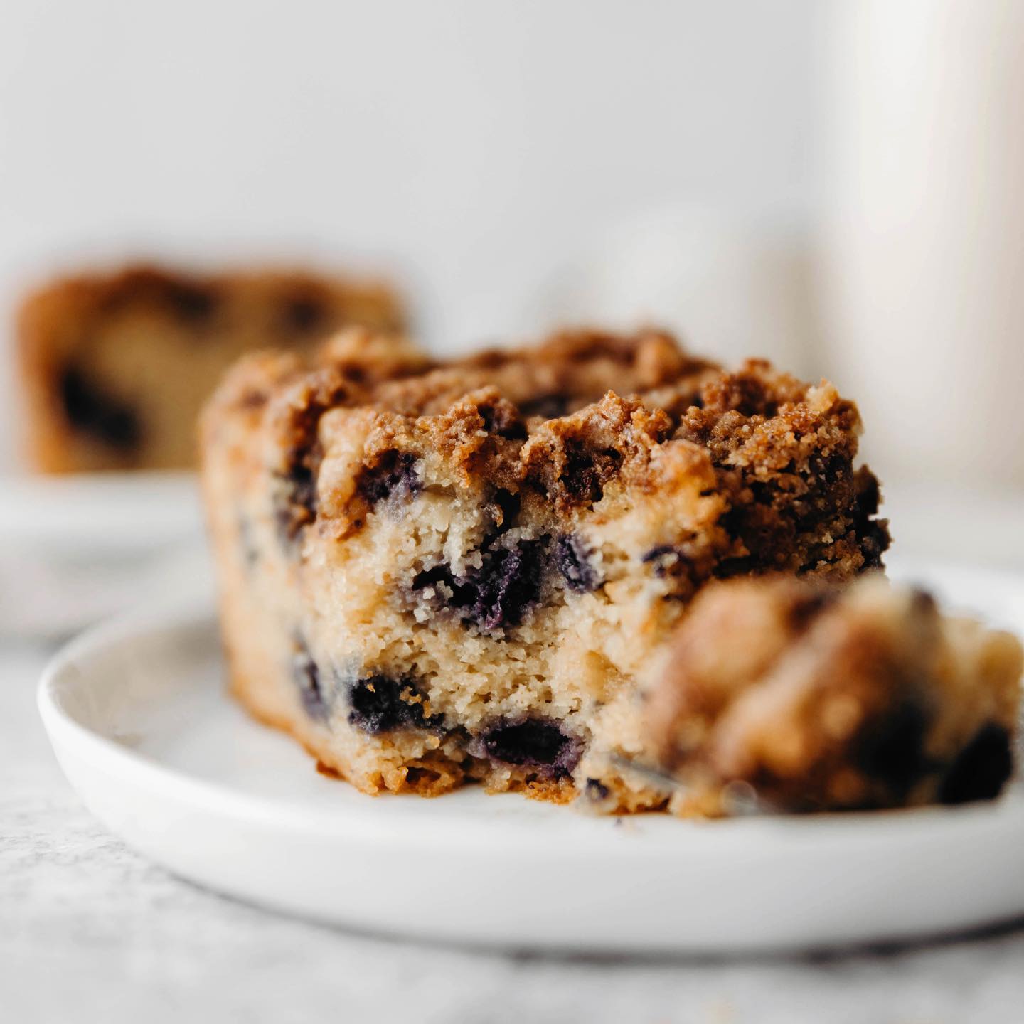 Vegan Blueberry Streusel Crumb Cake