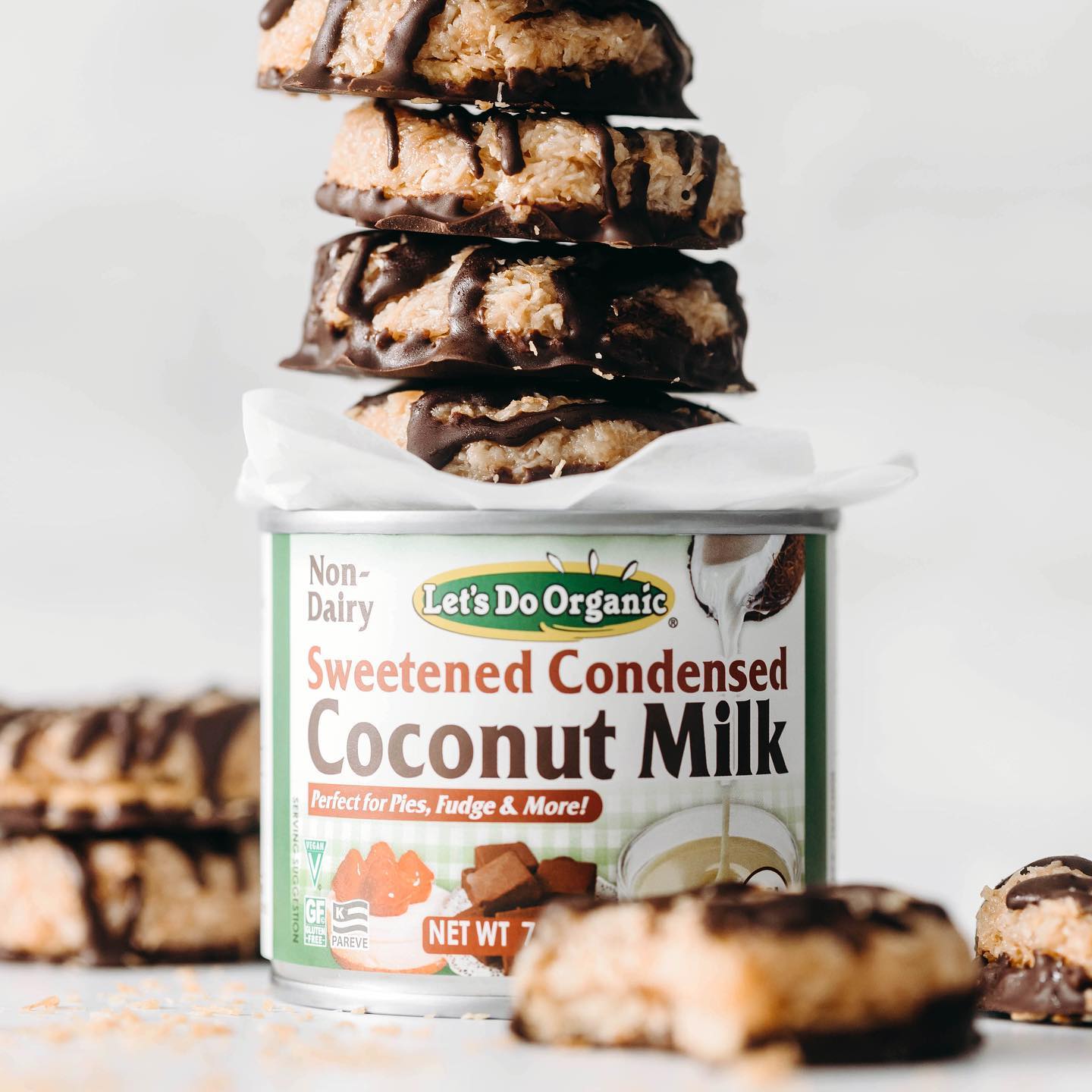 Healthier Homemade Coconut Caramel Samoas Cookies